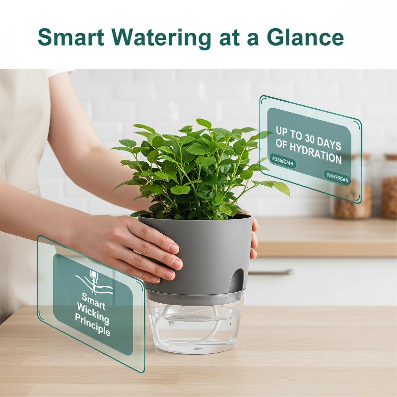 Hydroponic Grow Pod - 1 Adet Şeffaf, Kendi Kendine Sulanan,