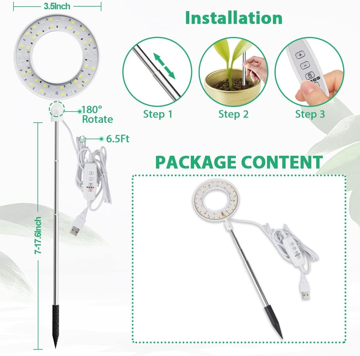 KEBINCPLED USB Led Melek Halka - Plant Grow Light Full Spectrum incelemesi ve fiyatı