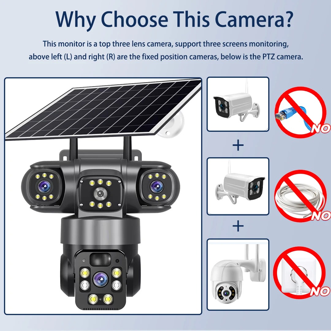 V380 3 Ekranlı 3 Lensli WIFI K - Garden Camera incelemesi ve fiyatı